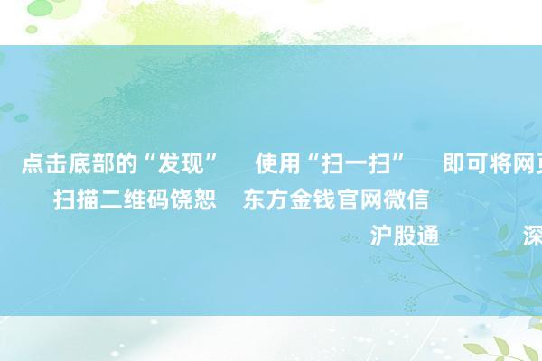 欧洲杯体育      点击底部的“发现”     使用“扫一扫”     即可将网页共享至一又友圈                            扫描二维码饶恕    东方金钱官网微信                                                                        沪股通             深股通             